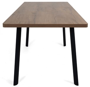 Кухонный стол раздвижной Дали-2L(ноги черные, дуб табако) в Южно-Сахалинске - предосмотр 4