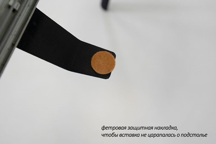 Обеденный раздвижной стол Дали-1L(ноги черные, дуб табако) в Южно-Сахалинске - изображение 6