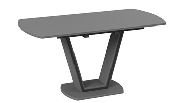 Кухонный стол раздвижной Дели Тип 2 (Серый софт, Стекло матовое серое) в Южно-Сахалинске - предосмотр 1
