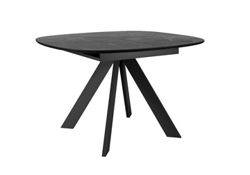 Раздвижной стол DikLine BK100 Керамика Черный мрамор/подстолье черное/опоры черные в Южно-Сахалинске