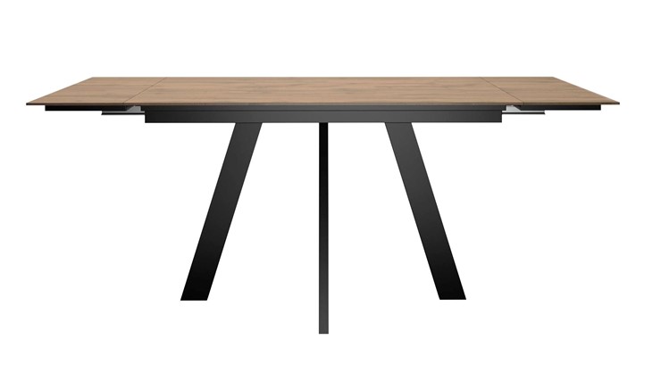 Кухонный стол раздвижной DikLine DM120 Дуб галифакс / опоры черные в Южно-Сахалинске - изображение 1