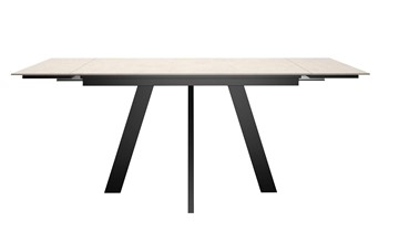 Кухонный стол раскладной DikLine DM120 Хромикс белый / опоры черные в Южно-Сахалинске - предосмотр 4