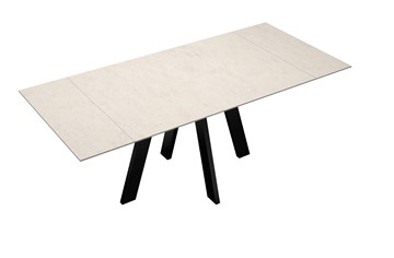 Кухонный стол раскладной DikLine DM120 Хромикс белый / опоры черные в Южно-Сахалинске - предосмотр 7