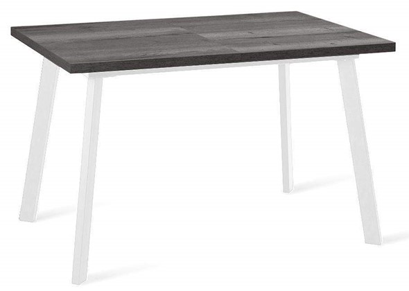 Кухонный стол раздвижной Dikline HB120 Сосна Пасадена/ножки белые в Южно-Сахалинске - изображение