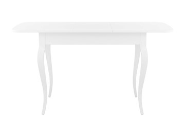 Кухонный стол раскладной Dikline M110 Белый/стекло белое сатин/ножки MC белые в Южно-Сахалинске - предосмотр 2