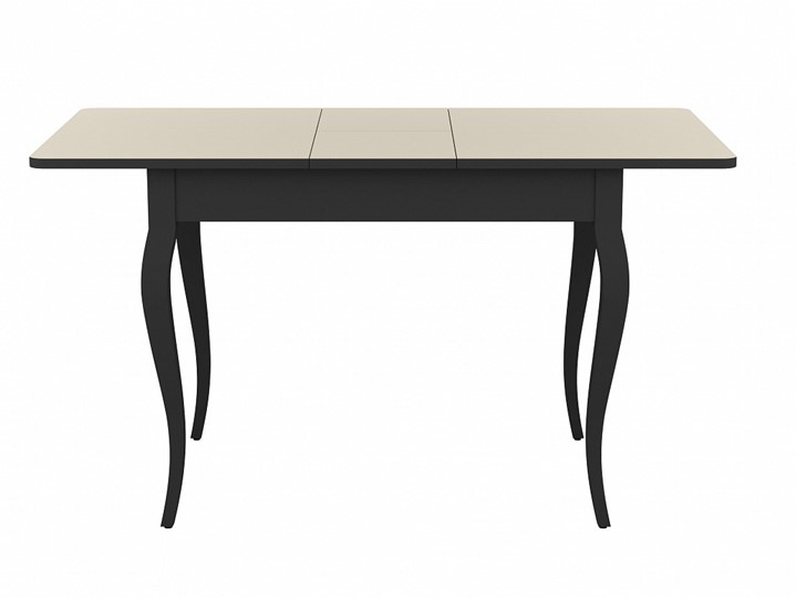 Кухонный стол раздвижной Dikline M110 венге/стекло крем сатин/ножки MC венге в Южно-Сахалинске - изображение 1