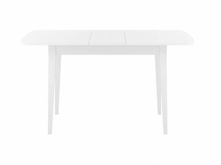 Кухонный стол раскладной Dikline M120 Белый/стекло белое сатин/ножки MM белые в Южно-Сахалинске - изображение 1