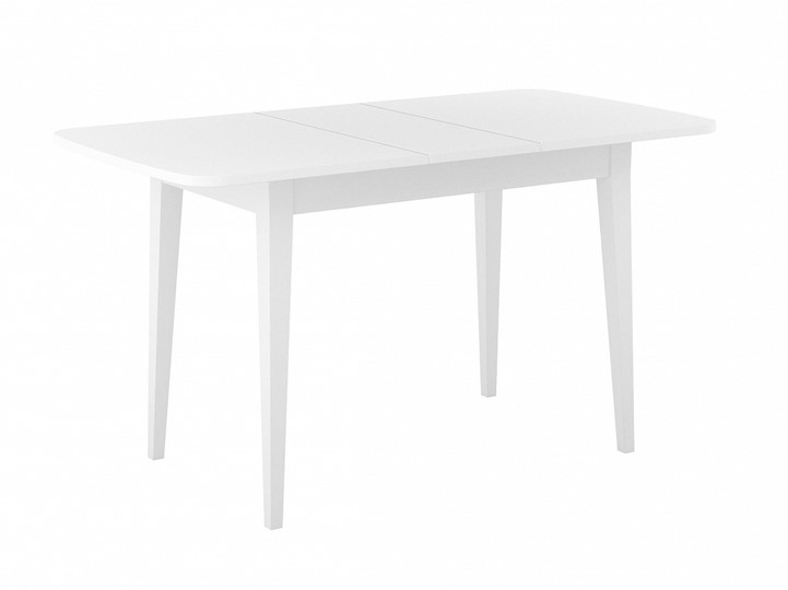 Кухонный стол раскладной Dikline M120 Белый/стекло белое сатин/ножки MM белые в Южно-Сахалинске - изображение 2