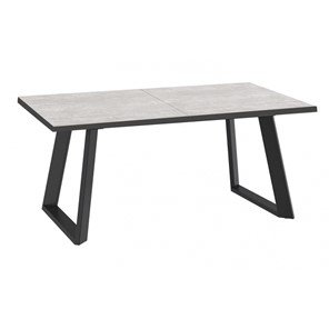 Кухонный стол раскладной Dikline ZL160 Хромикс белый/ножки черные в Южно-Сахалинске - предосмотр