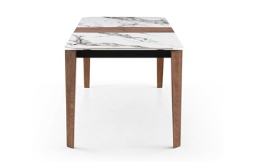 Кухонный раскладной стол DT8843CW (180) белый мрамор  керамика в Южно-Сахалинске - предосмотр 3