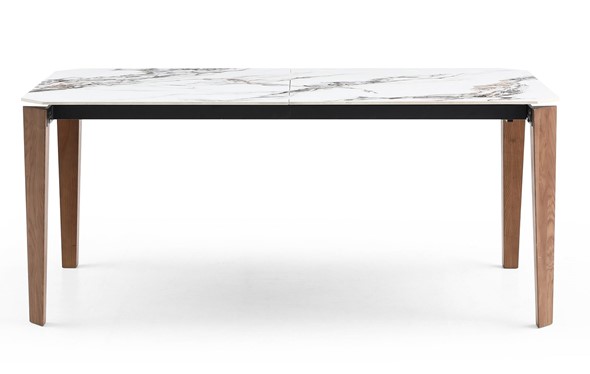 Кухонный раскладной стол DT8843CW (180) белый мрамор  керамика в Южно-Сахалинске - изображение