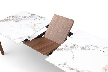 Кухонный раскладной стол DT8843CW (180) белый мрамор  керамика в Южно-Сахалинске - предосмотр 8