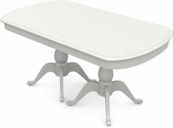 Обеденный раздвижной стол Фабрицио-2 исп. Мыло большой 2 вставки, Тон 9 Покраска + патина (в местах фрезеровки) в Южно-Сахалинске - изображение