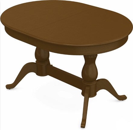 Обеденный раздвижной стол Фабрицио-2 исп. Овал 1600, Тон 2 Покраска + патина (в местах фрезеровки) в Южно-Сахалинске - изображение
