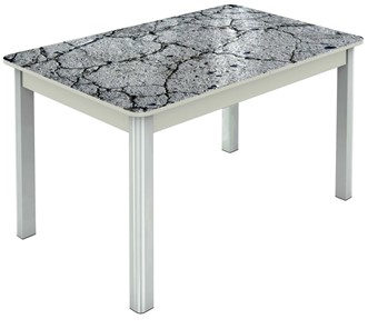 Обеденный раздвижной стол Гамбург исп. 1, ноги метал. крашеные №23 (Exclusive h118/белый) в Южно-Сахалинске