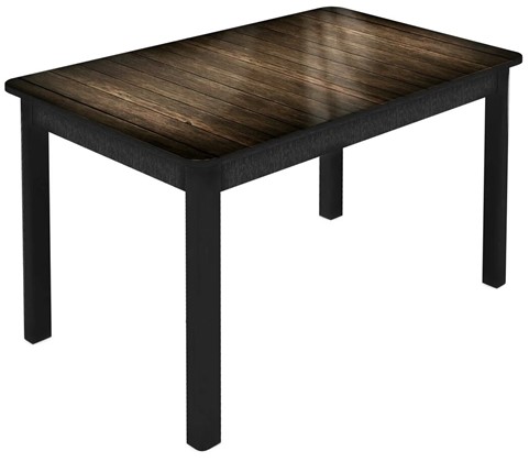 Кухонный стол раскладной Гамбург исп. 2, ноги дерево №14 (Exclusive h125/черный) в Южно-Сахалинске - изображение