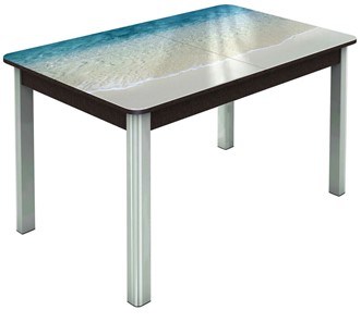 Обеденный раздвижной стол Гамбург исп. 2, ноги метал. крашеные №23 (Exclusive h110/венге) в Южно-Сахалинске - предосмотр