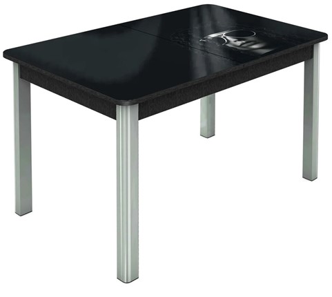 Раздвижной стол Гамбург исп. 2, ноги метал. крашеные №23 (Exclusive h191/черный) в Южно-Сахалинске - изображение