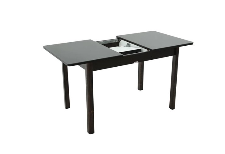 Кухонный стол раздвижной Гамбург исп. 2, ноги металл крашеный №23, Стекло (Коричневое) в Южно-Сахалинске - изображение 3