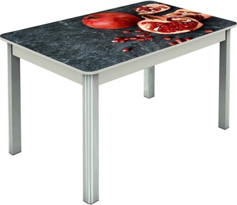 Кухонный стол раскладной Гамбург исп.2 ноги метал. крашеные №23, Фотопечать (Фрукты №31) в Южно-Сахалинске