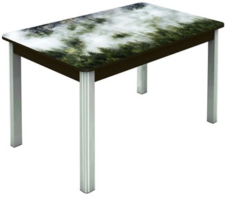 Кухонный стол раскладной Гамбург Мини, ноги метал. крашеные №23 (Exclusive h010/венге) в Южно-Сахалинске - предосмотр