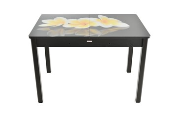 Кухонный стол раскладной Гамбург Мини, ноги метал. крашеные №23 (Exclusive h010/венге) в Южно-Сахалинске - предосмотр 7