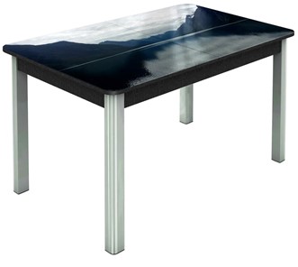 Обеденный раздвижной стол Гамбург Мини, ноги метал. крашеные №23 (Exclusive h116/черный) в Южно-Сахалинске