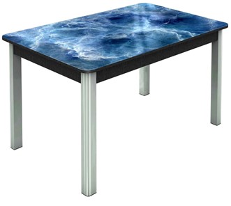 Кухонный стол раздвижной Гамбург Мини, ноги метал. крашеные №23 (Exclusive h126/черный) в Южно-Сахалинске - предосмотр