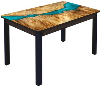 Кухонный стол раздвижной Гамбург Мини, ноги метал. крашеные №23 (Exclusive h197/венге) в Южно-Сахалинске - предосмотр