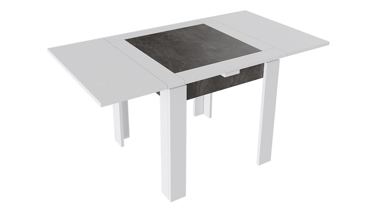Кухонный стол раскладной Хьюстон тип 3 (Белый/Ателье темный) в Южно-Сахалинске - изображение 1