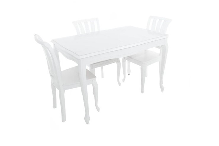 Кухонный раздвижной стол Кабриоль GLASS 1200х800, (Тон 9 - Эмаль белая + Белое стекло) в Южно-Сахалинске - изображение 10