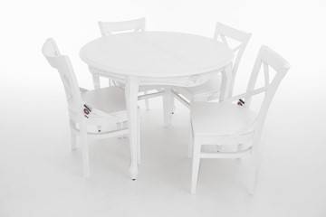 Стол раздвижной Кабриоль исп. Круг 1050, тон 2 Покраска + патина с прорисовкой (на столешнице) в Южно-Сахалинске - предосмотр 6