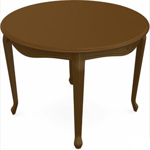 Обеденный раздвижной стол Кабриоль исп. Круг 1250, тон 2 Покраска + патина с прорисовкой (на столешнице) в Южно-Сахалинске