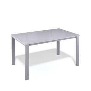 Кухонный раздвижной стол Kenner LL1200 серый/стекло серое глянец в Южно-Сахалинске