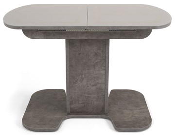 Стол раздвижной Киото-1 (ноги серый камень, серебро/серый камень) в Южно-Сахалинске - предосмотр 1