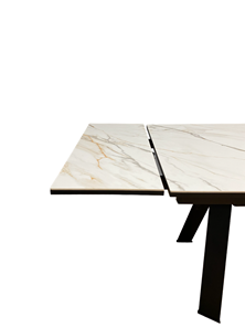 Кухонный раздвижной стол KL1600, черный/керамика мрамор золотой в Южно-Сахалинске - предосмотр 5