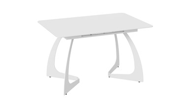 Раздвижной стол Конкорд Тип 2 (Белый муар/Стекло матовое белое) в Южно-Сахалинске - предосмотр 2