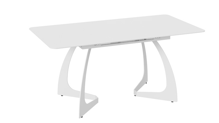 Раздвижной стол Конкорд Тип 2 (Белый муар/Стекло матовое белое) в Южно-Сахалинске - изображение 3