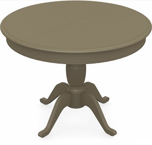 Кухонный стол раздвижной Леонардо-1 исп. Круг 1000, тон 40 Покраска + патина с прорисовкой (на столешнице) в Южно-Сахалинске - предосмотр
