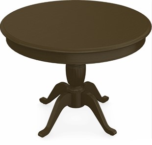 Обеденный раздвижной стол Леонардо-1 исп. Круг 1000, тон 5 Покраска + патина с прорисовкой (на столешнице) в Южно-Сахалинске - предосмотр
