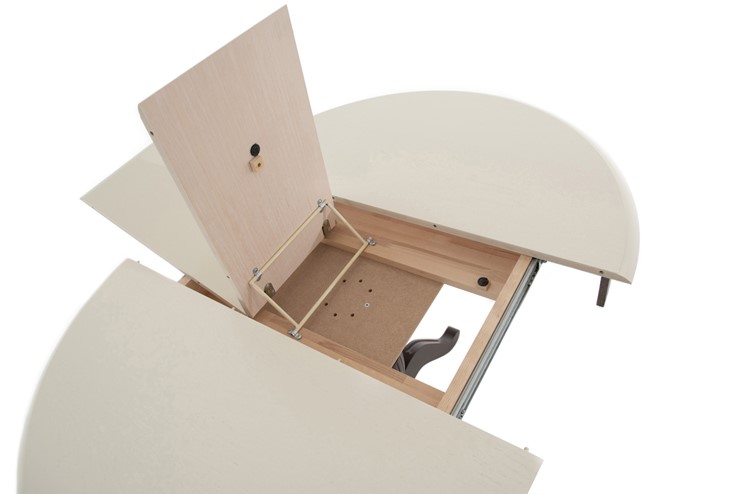 Обеденный раздвижной стол Леонардо-1 исп. Круг 1000, тон 5 Покраска + патина с прорисовкой (на столешнице) в Южно-Сахалинске - изображение 6