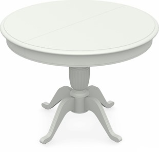 Кухонный стол раскладной Леонардо-1 исп. Круг 1000, тон 9 Покраска + патина с прорисовкой (на столешнице) в Южно-Сахалинске - предосмотр