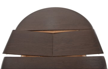 Кухонный раздвижной стол Леонардо-1 исп. Круг 820, тон 10 (Морилка/Эмаль) в Южно-Сахалинске - предосмотр 5