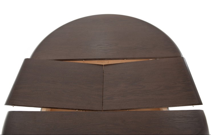 Кухонный раздвижной стол Леонардо-1 исп. Круг 820, тон 10 (Морилка/Эмаль) в Южно-Сахалинске - изображение 5