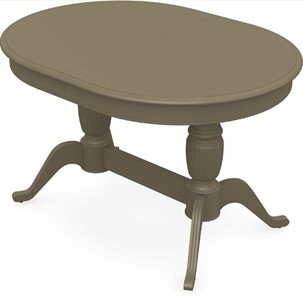 Кухонный раздвижной стол Леонардо-2 исп. Овал, тон 40 Покраска + патина с прорисовкой (на столешнице) в Южно-Сахалинске