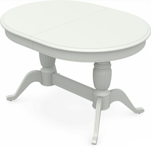 Кухонный раскладной стол Леонардо-2 исп. Овал, тон 9 Покраска + патина с прорисовкой (на столешнице) в Южно-Сахалинске - предосмотр