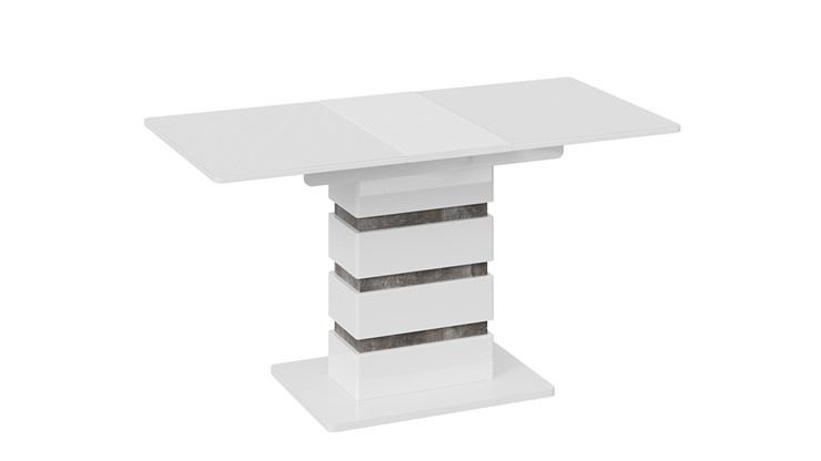 Стол раздвижной Мадейра тип 1 (Белый глянец/Ателье темный) в Южно-Сахалинске - изображение 3