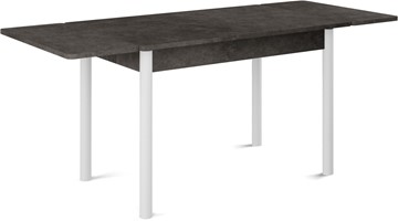 Обеденный раздвижной стол Милан-2 EVO, ноги белые, серый камень в Южно-Сахалинске - предосмотр 1