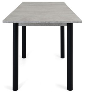 Кухонный стол раздвижной Милан-2 EVO, ноги черные, светлый цемент в Южно-Сахалинске - предосмотр 1