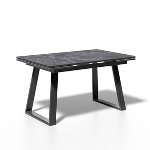 Кухонный раздвижной стол ML1400 (черный/керамика мрамор черный) в Южно-Сахалинске